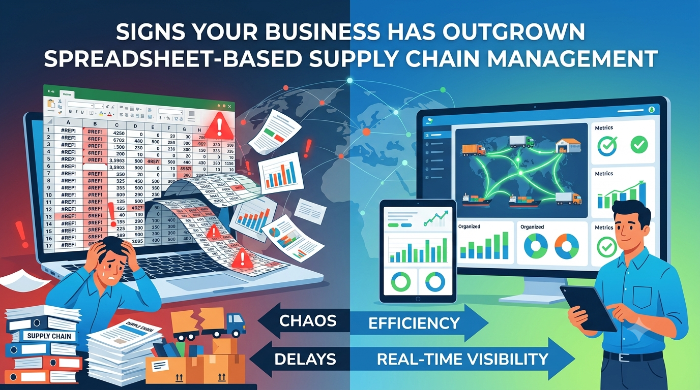 5 Signs Your Business Has Outgrown Spreadsheet-Based Supply Chain Management