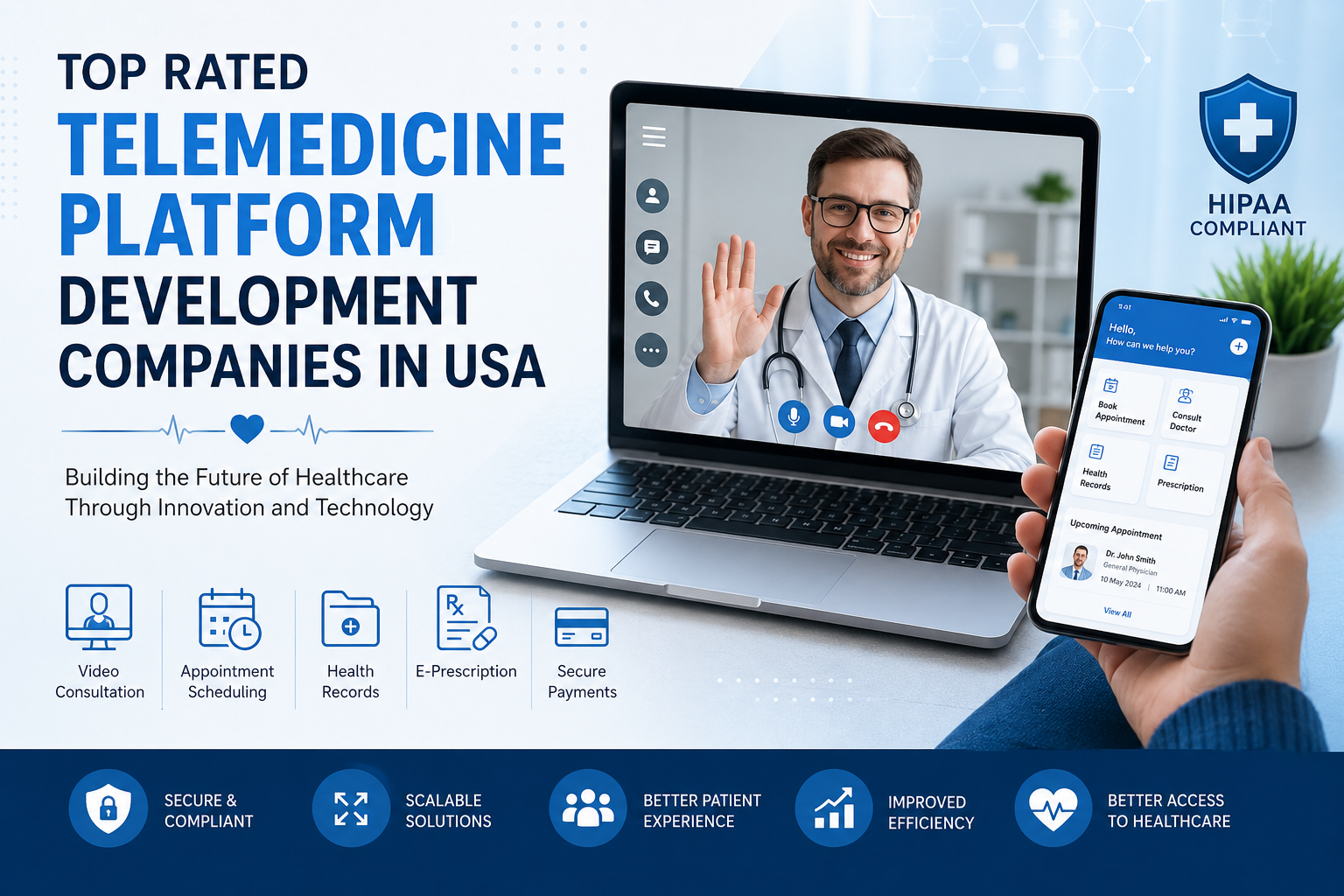 Top Rated Telemedicine Platform Development Companies in USA