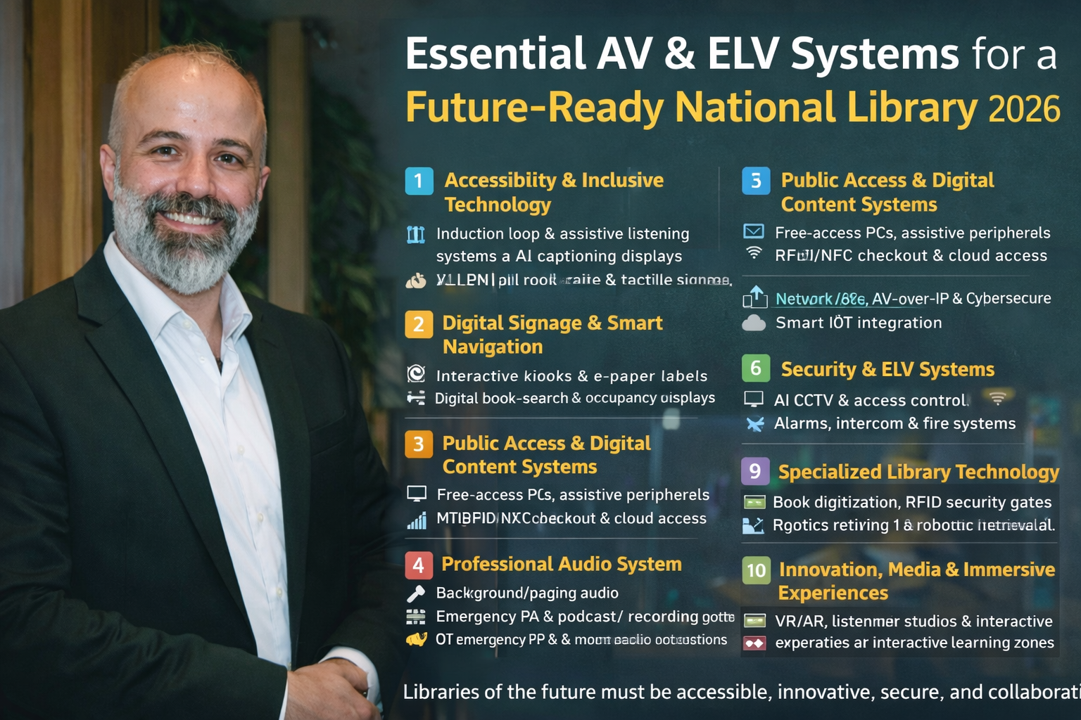 Essential AV & ELV Systems for a Future-Ready National Library 