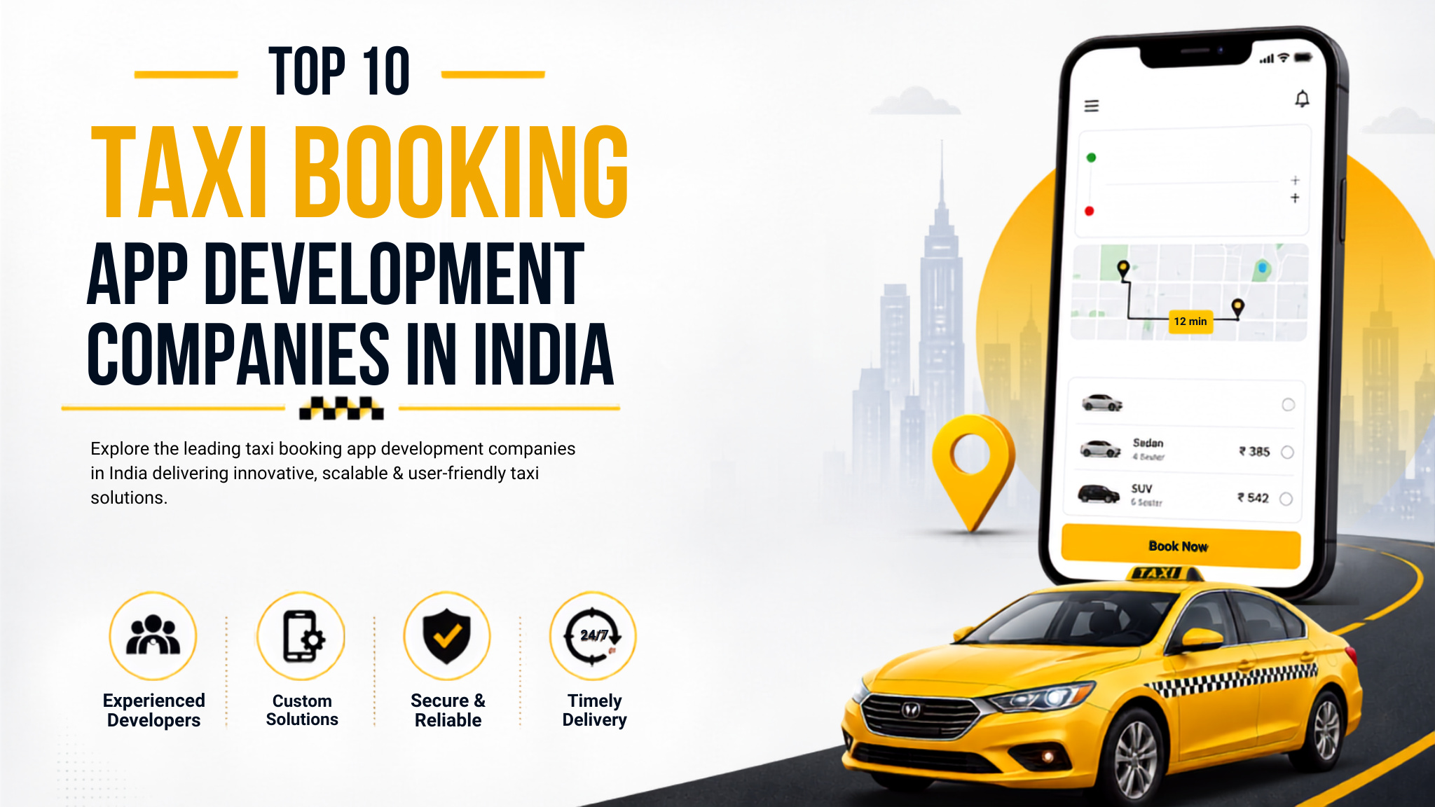 Top 10 Taxi Booking App Development Companies in India