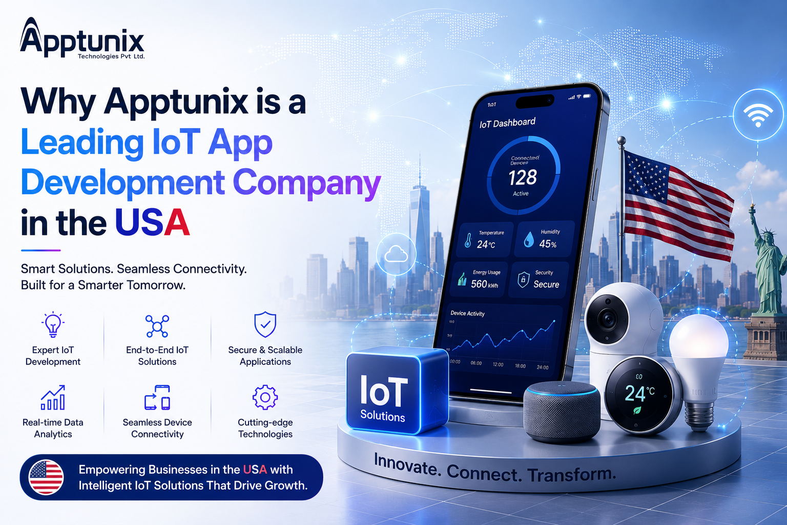 Why Apptunix is a Leading IoT App Development Company in the USA