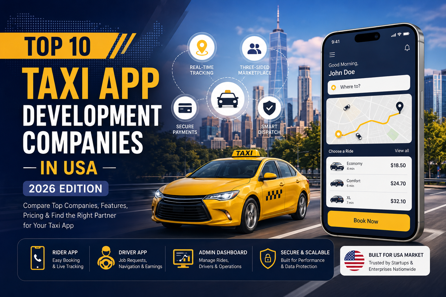 Top 10 Taxi App Development Companies in USA