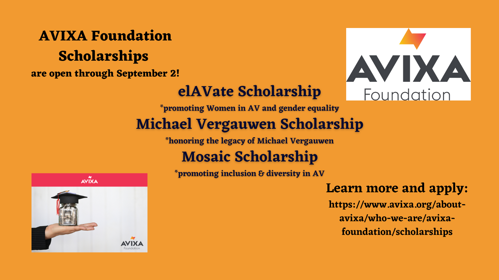 AVIXA Foundation Scholarships Available
