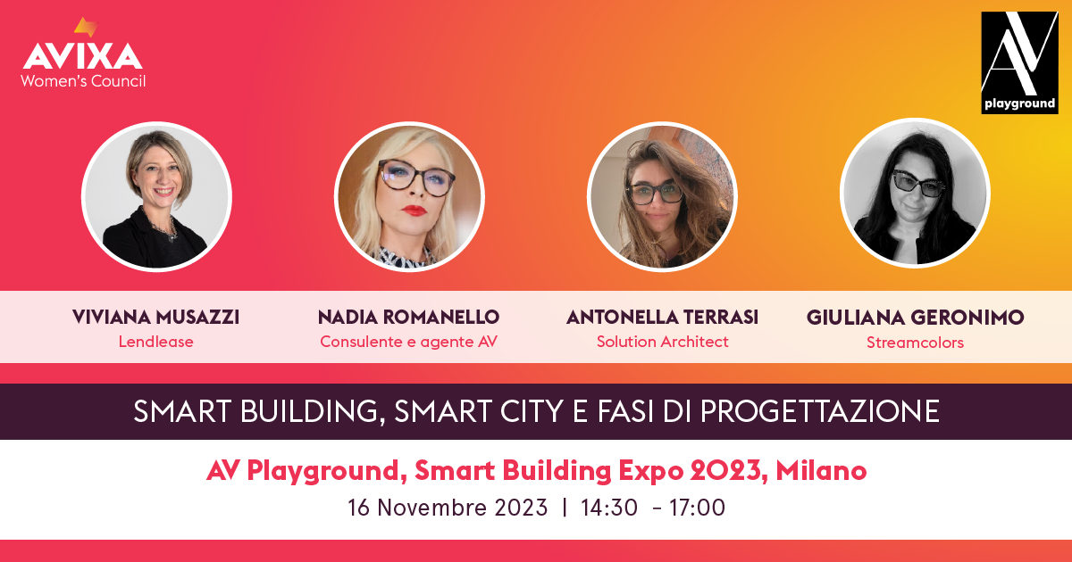 Il Gruppo italiano dell'AVIXA Women's Council a Smart Building Expo