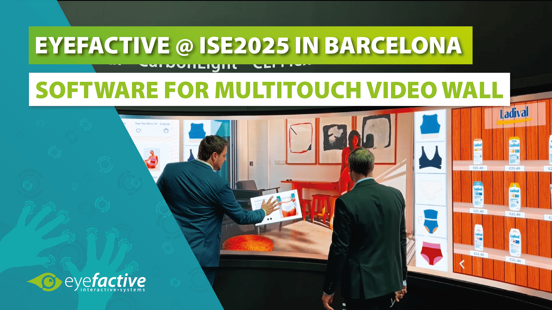 ISE 2025: Innovative Retail Signage Software on Curved LED Videowall