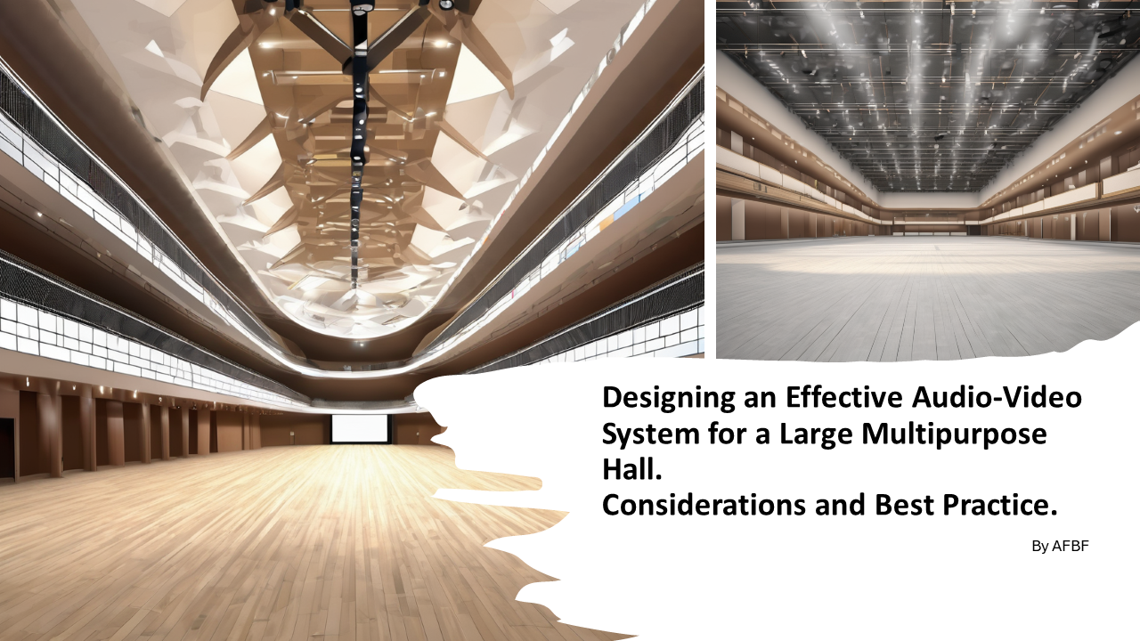 Designing an Effective Audio-Video System for a Large Multipurpose Hall. Considerations and Best Practice.