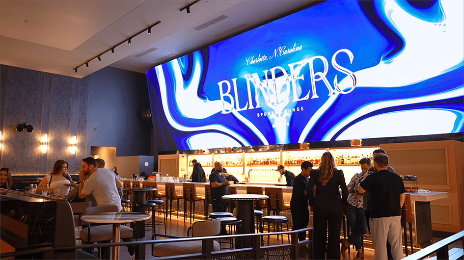 Jaw Dropping AV Sports Entertainment for Newly Opened Charlotte, NC Sports Lounge 