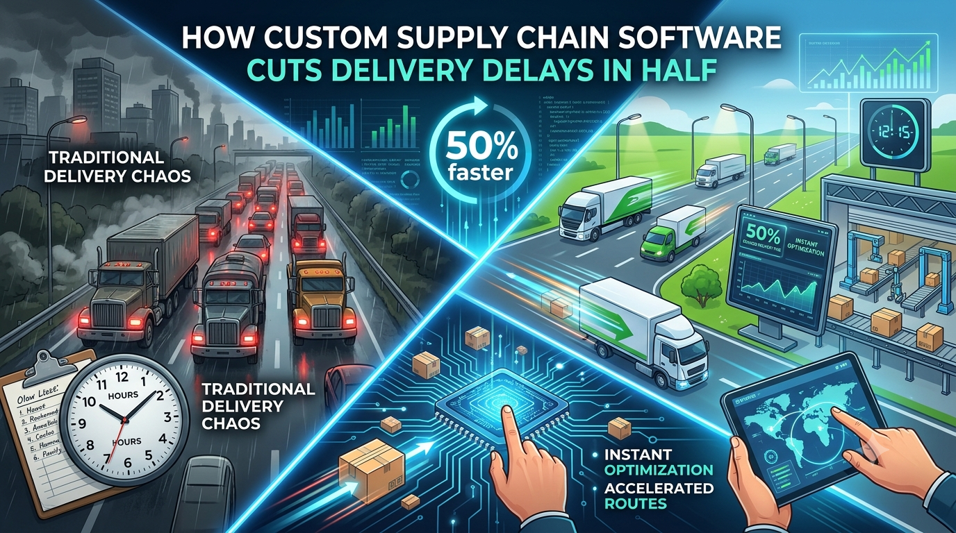 How Custom Supply Chain Software Cuts Delivery Delays in Half