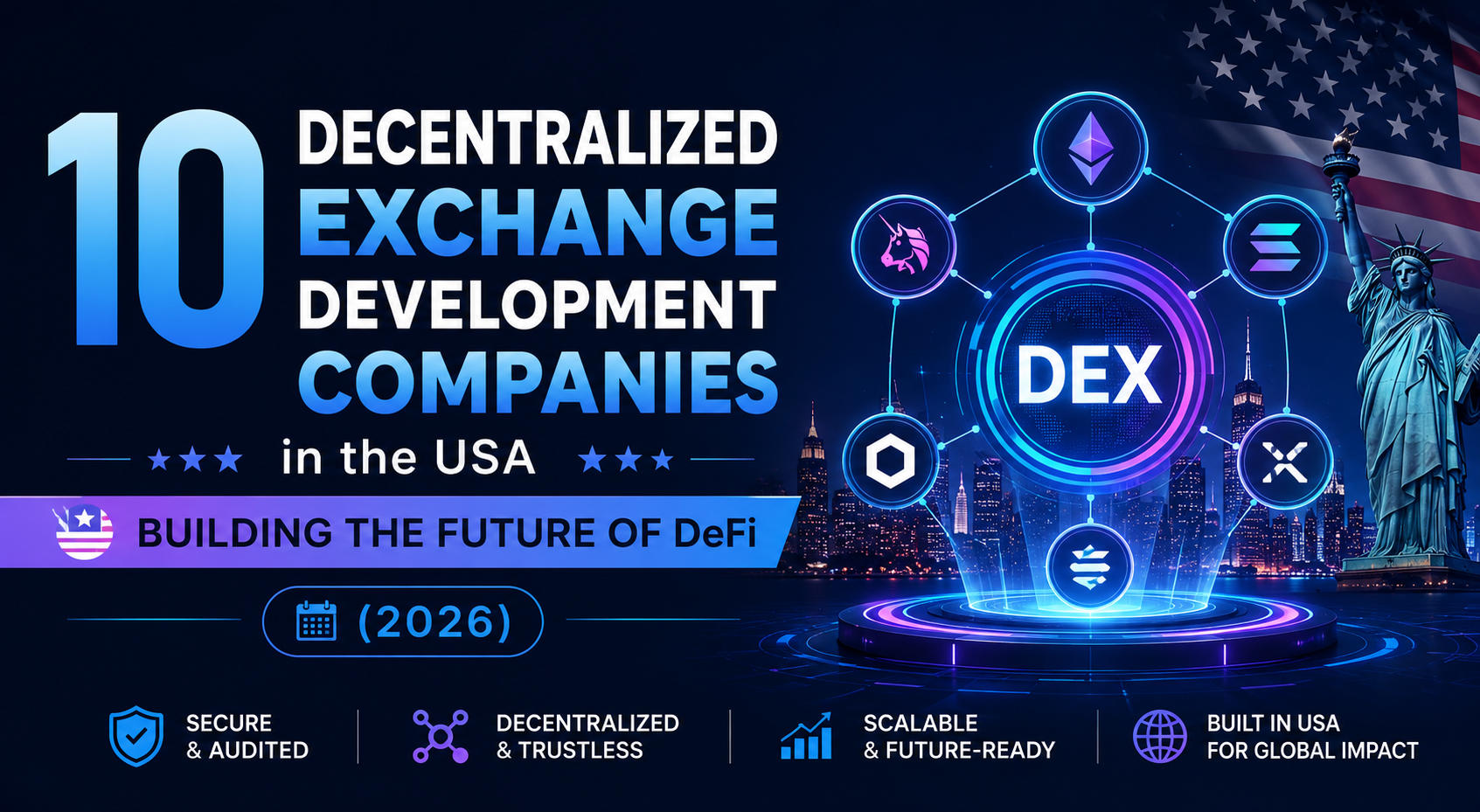 10 Decentralized Exchange Development Companies in the USA Building the Future of DeFi (2026)