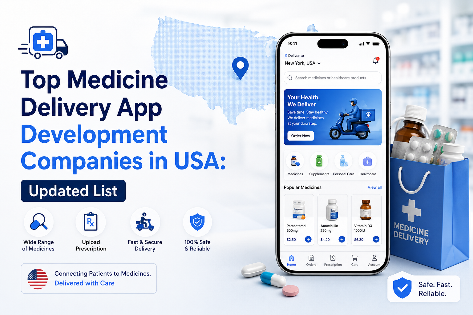 Top Medicine Delivery App Development Companies in USA: Updated List 2026
