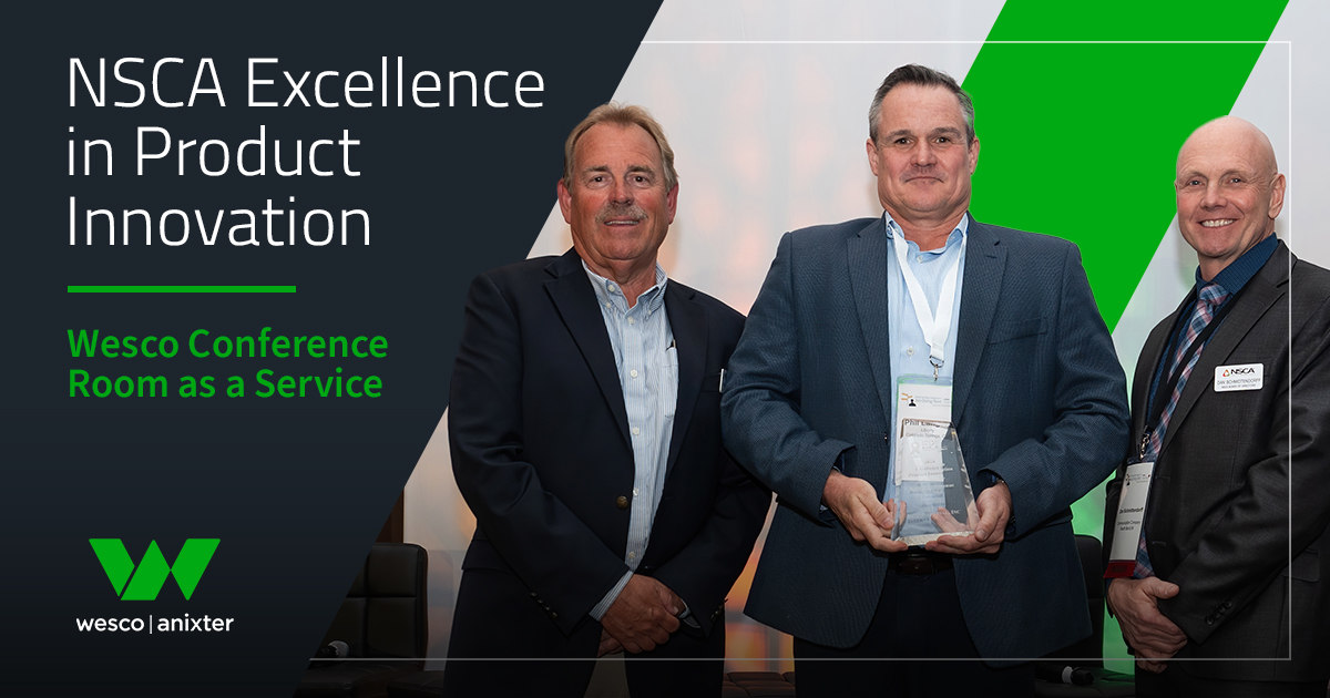 Wesco Anixter's Conference Room as a Service honored as Product Innovation Winner by NSCA