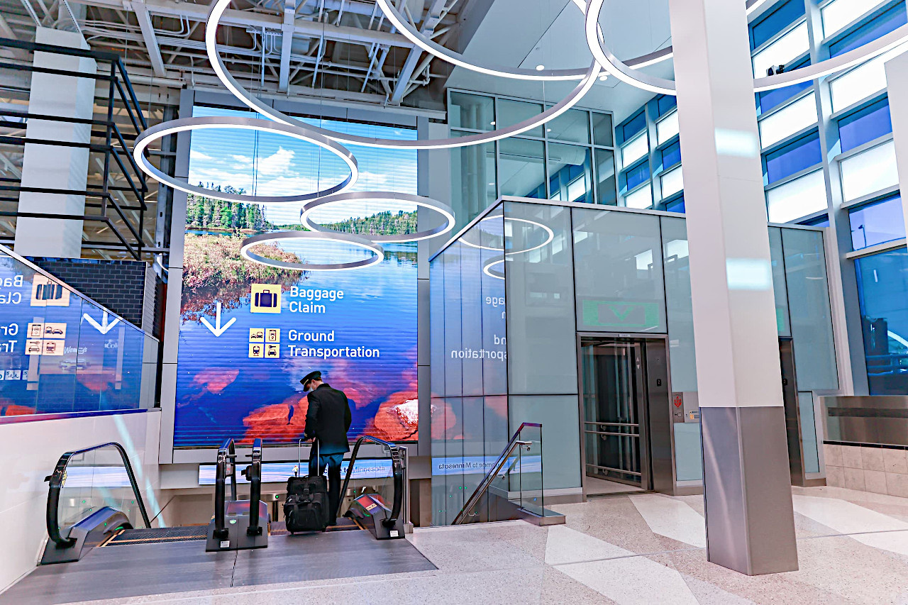 MSP Airport Digital Signage Project - DVLEDs & Medallions
