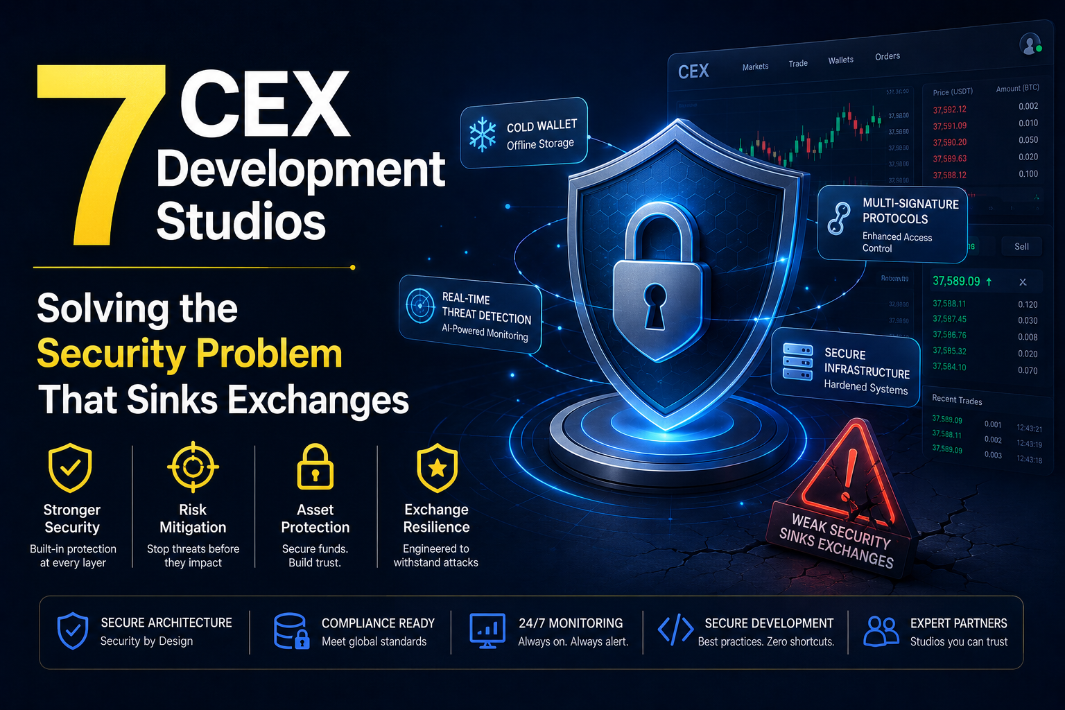 7 CEX Development Studios Solving the Security Problem That Sinks Exchanges