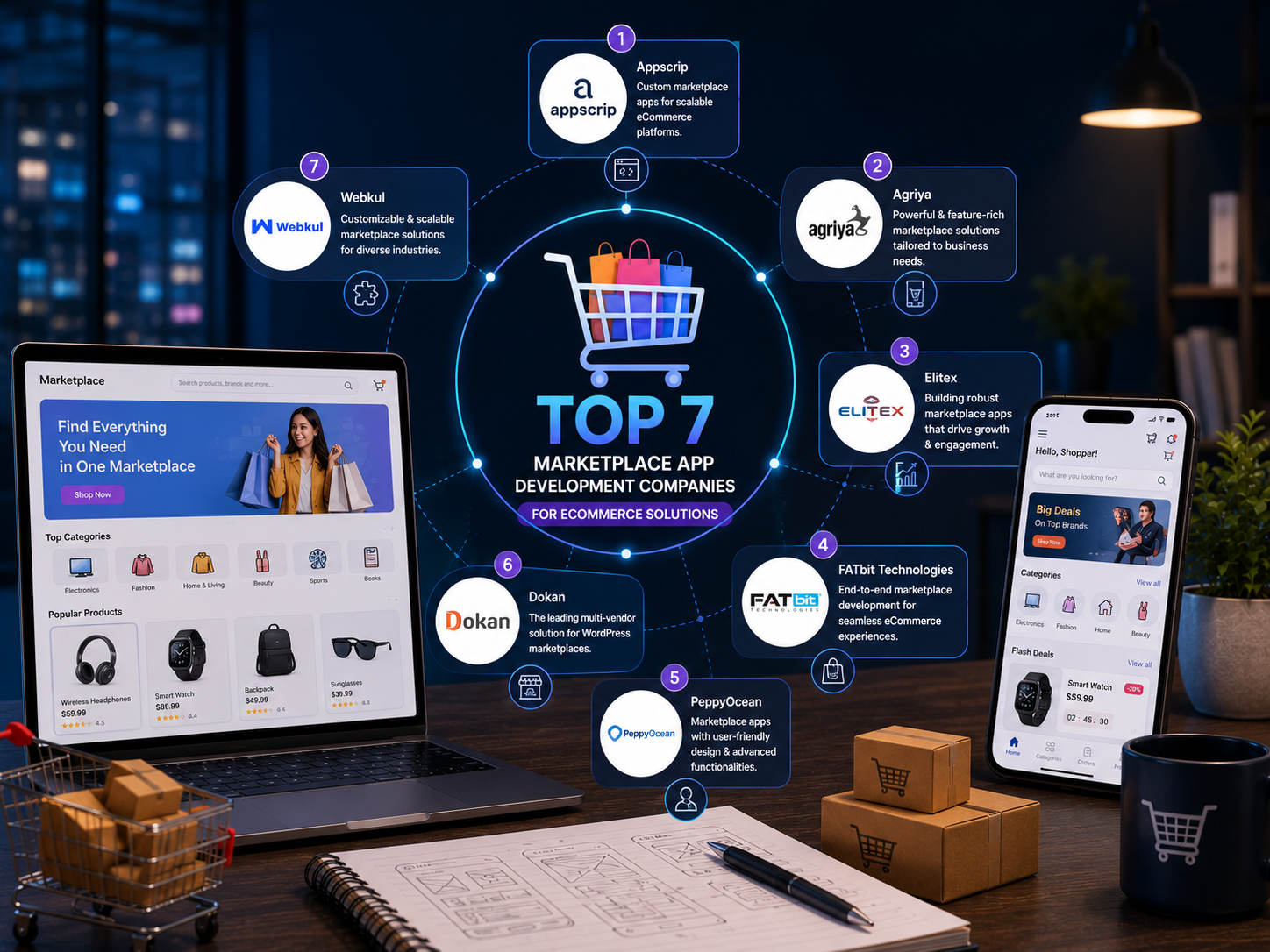 Top 7 Marketplace App Development Companies for eCommerce Solutions