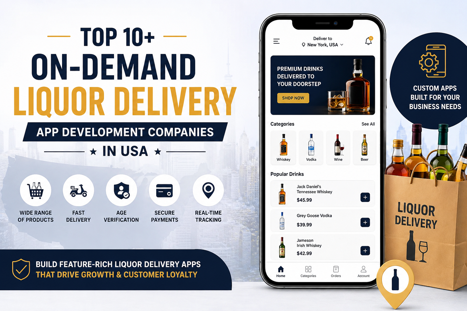 Top 10+ On-Demand Liquor Delivery App Development Companies in USA