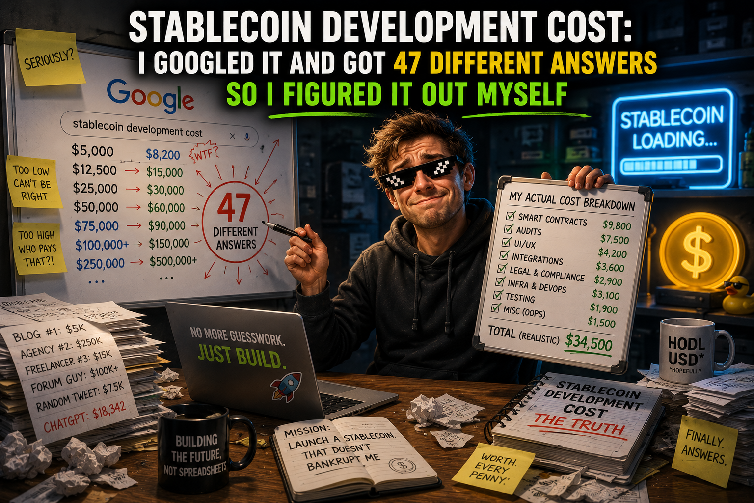Stablecoin Development Cost: I Googled It and Got 47 Different Answers So I Figured It Out Myself