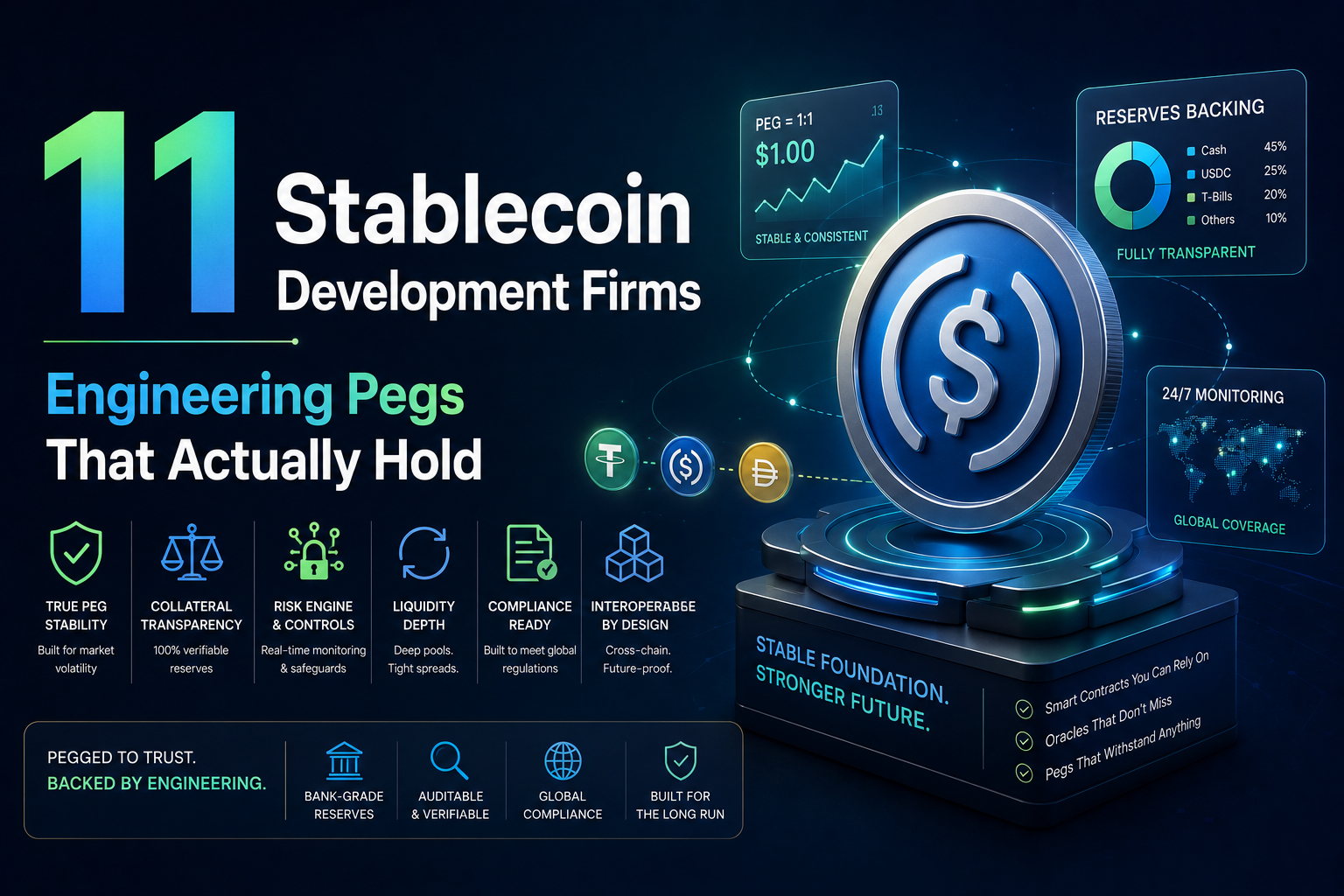 11 Stablecoin Development Firms Engineering Pegs That Actually Hold