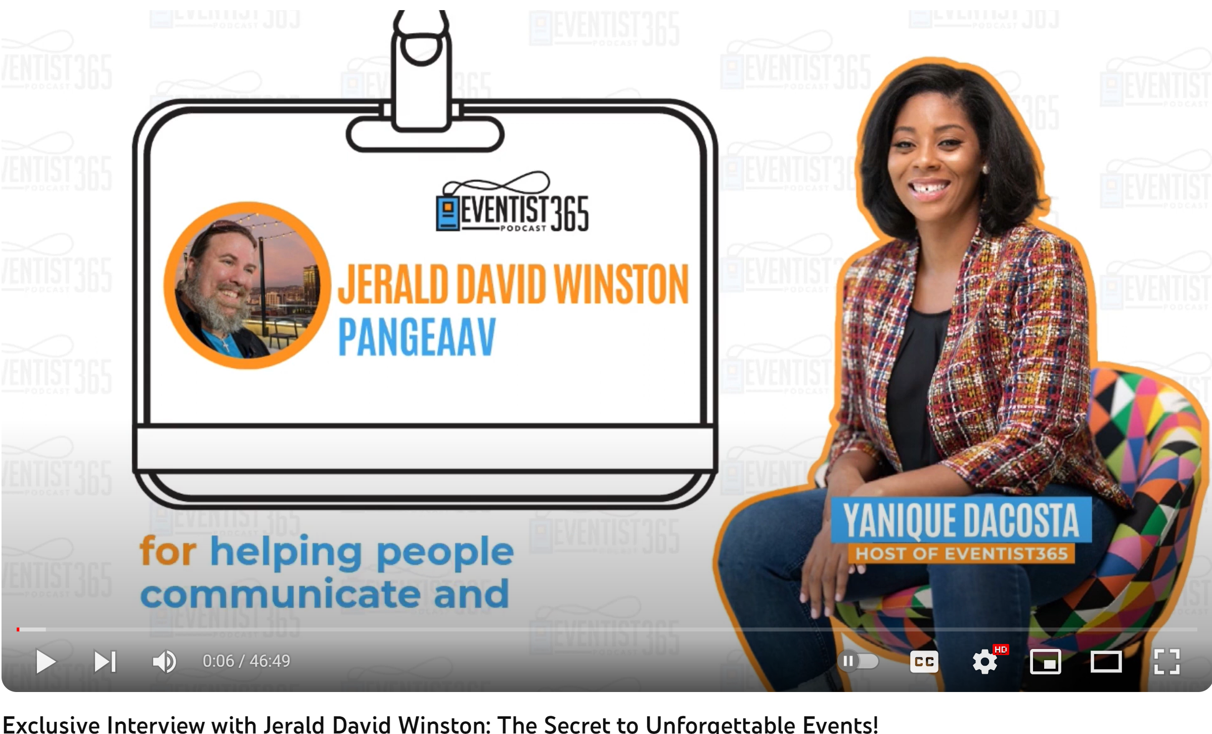 Eventist 365 Interview with Jerald David Winston @PangeaAV