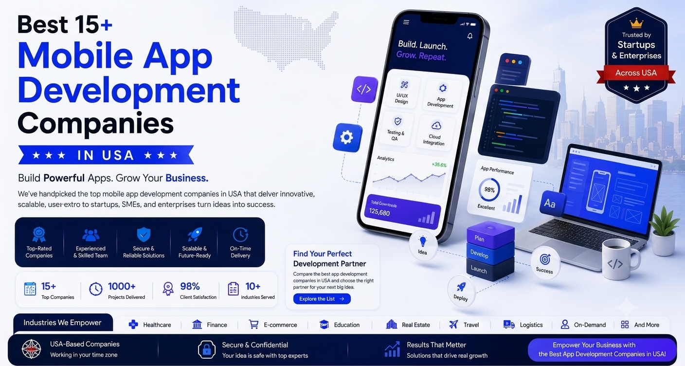 Best 15+ Mobile App Development Companies in the USA, Ranked for 2026